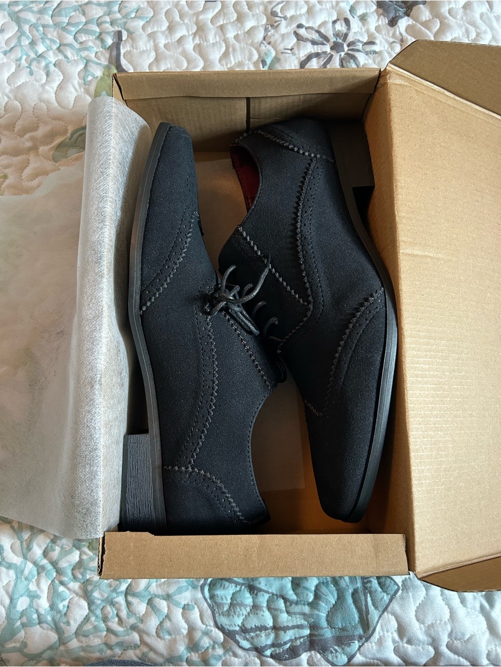 Men's Black Lace-Up Dress Shoes